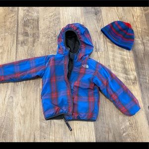 Reversible North Face Winter Coat 4T Matching Hat